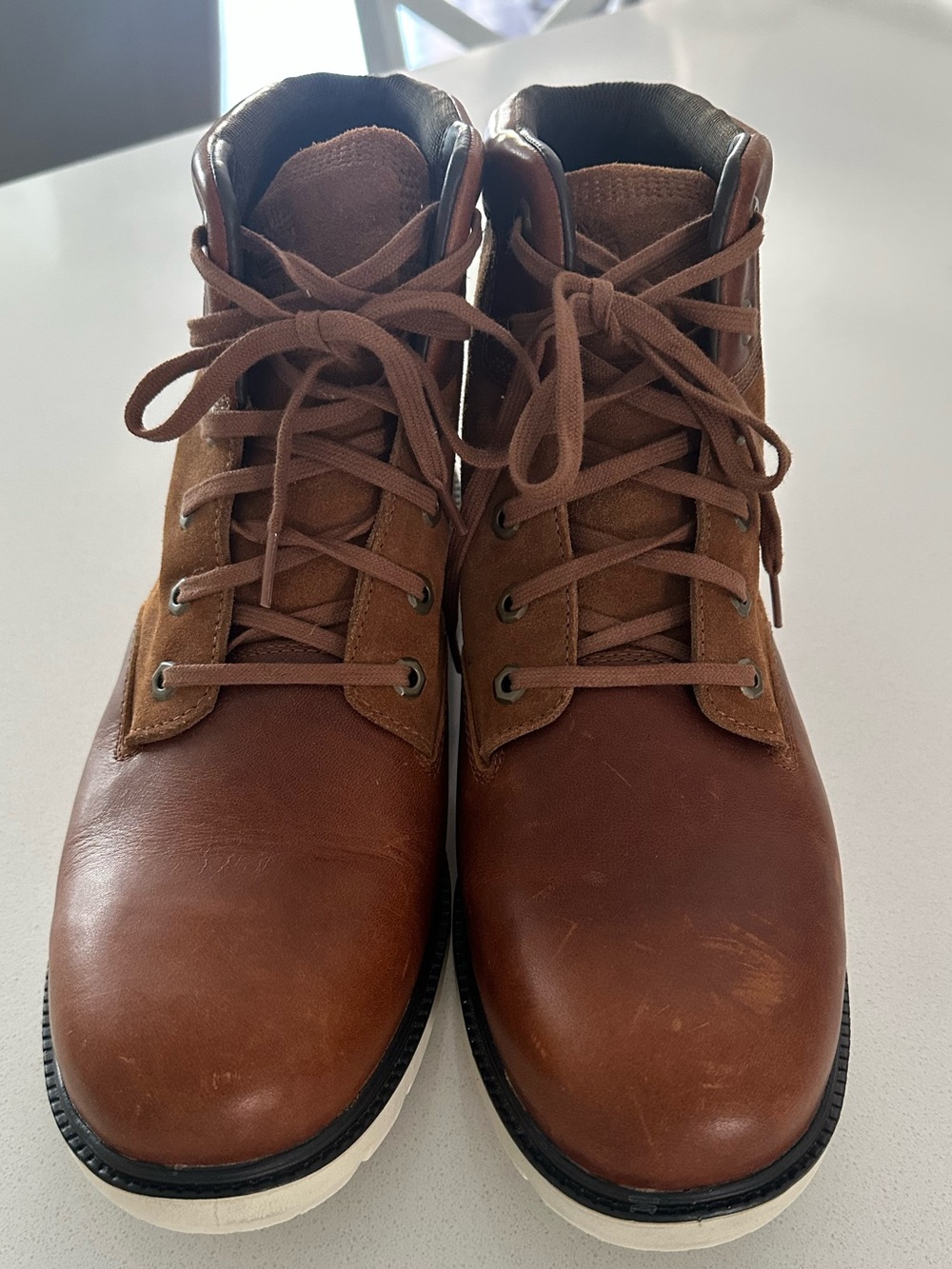 Men's Timberland Brown Leather Lace-Up Boots